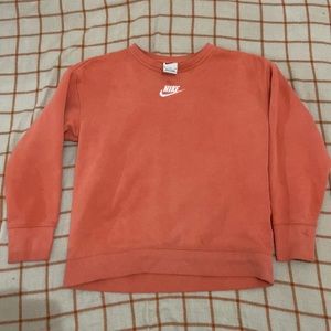 Nike girls coral crewneck